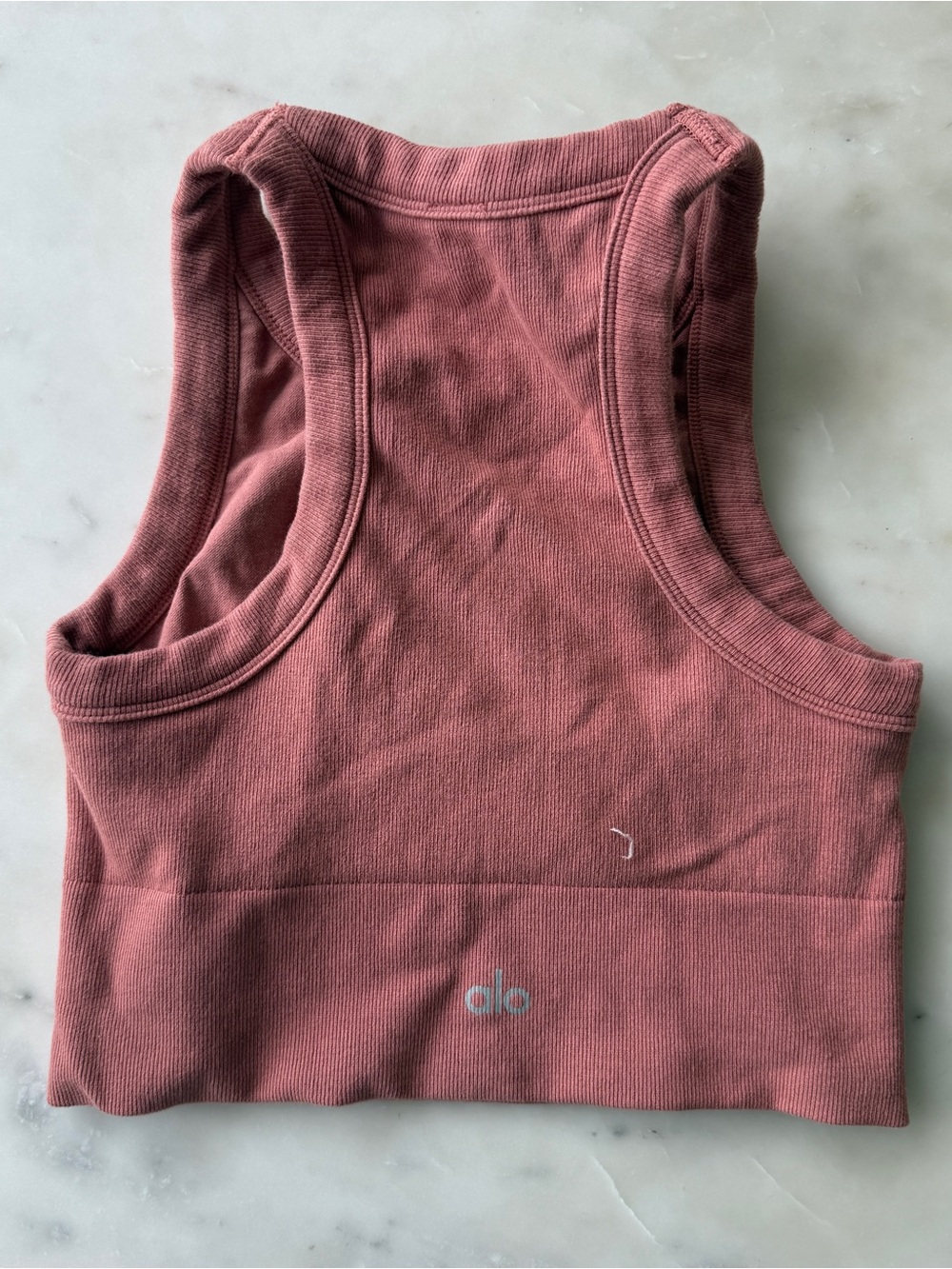 ALO Yoga Mauve Pink Ribbed Racerback Tank - Picture 3 of 3